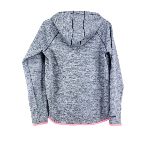 Under Armour ColdGear XS Womens Loose Fit Hooded Sweatshirt Gray & Pink - Picture 2 of 6